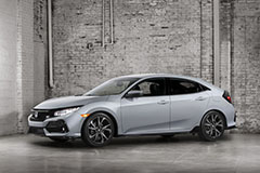2017 Honda Civic Hatchback in Silver - Front Angle
