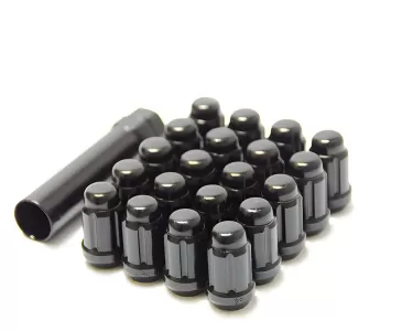 Universal (12 x 1.5) (20 Lug Nut Set) (Deep Black)