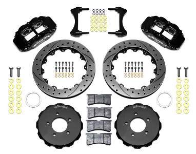 Honda Civic - 2006 to 2011 - All [All] (Front) (Drilled and Slotted Rotors) (6R 6 Piston Calipers) (Black)