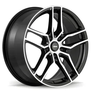 Universal (16x7.5, 5x114.3, 45mm, Gloss Black With Machined Face)